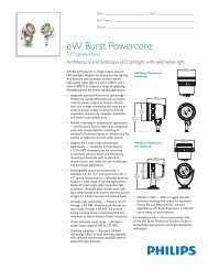 eW Burst Powercore 14° Specification Sheet - Color Kinetics