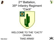 2nd Battalion, 35th Infantry Regiment “Cacti” - 25th Infantry Division