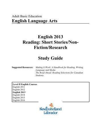 English 2013 Study Guide