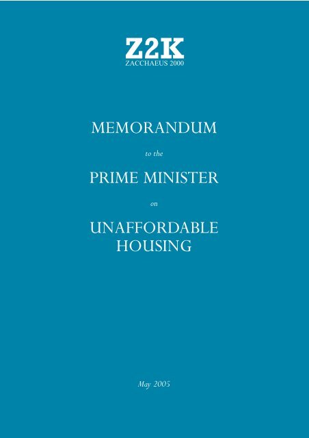 Memorandum-to-the-Prime-Minister-on-Unaffordable-Housing