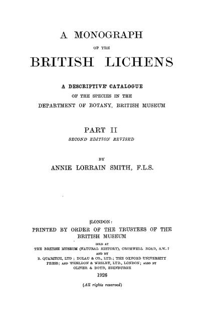 BRITISH LICHENS