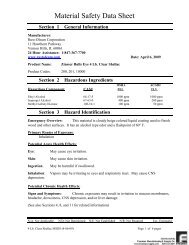 MSDS Template - 4lb. Clear Shellac - FreemanSupply.com