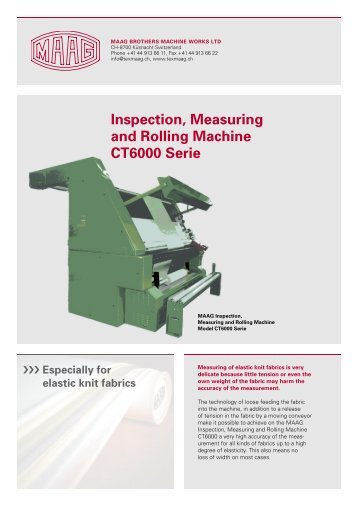 Inspection, Measuring and Rolling Machine CT6000 Serie