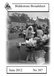 Broadsheet Jun 2012 - Biddestone Village