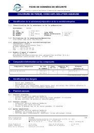 FICHE DE DONNÉES DE SÉCURITÉ CHLORURE DE FER(III ...