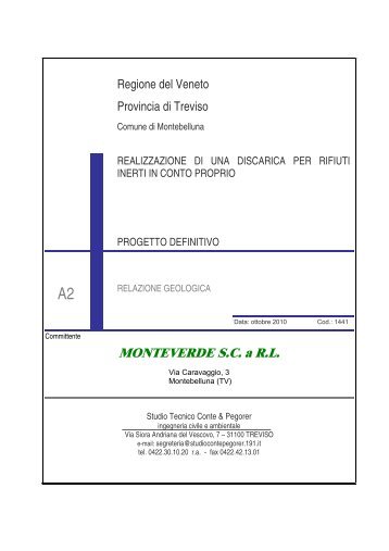 MONTEVERDE S.C. a R.L. - Provincia di Treviso