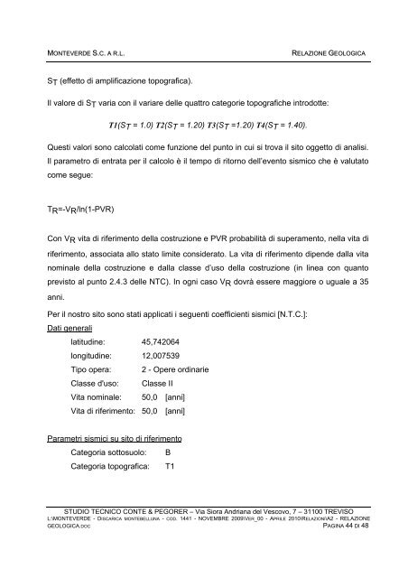 MONTEVERDE S.C. a R.L. - Provincia di Treviso