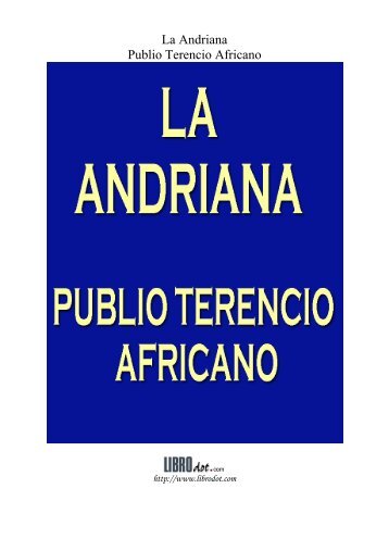 La Andriana Publio Terencio Africano - Historia Antigua