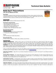 Bulls Eye® Polyurethane Technical Data Bulletin - RustoleumIBG.Com