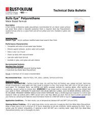 Bulls Eye® Polyurethane Technical Data Bulletin - RustoleumIBG.Com