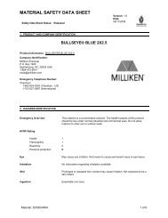 Bullseye - MSDS - Milliken Chemical
