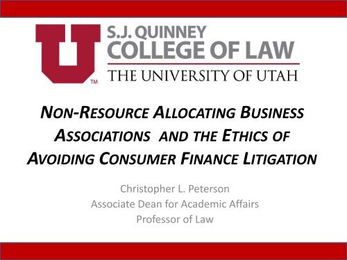 Ethical Issues in Consumer Financial Services Litigation