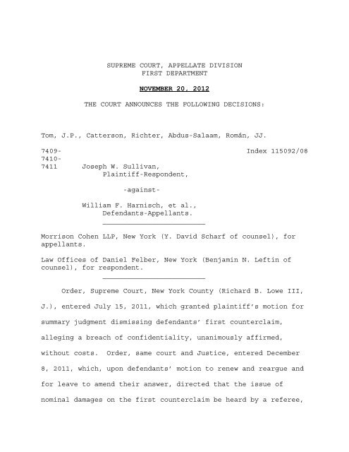 Appeals - Unified Court System