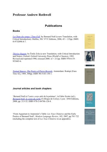 Professor Andrew Rothwell's publications - Swansea University