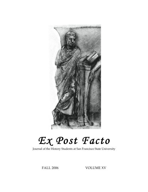volume XV, 2006 - ALL.pdf - San Francisco State University