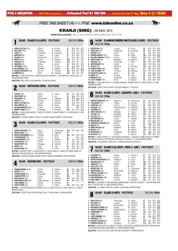 TABSHEET A 1..999 - Runnerz.nl