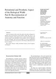 Periodontal and Prosthetic Aspect of the Biological Width Part II ...