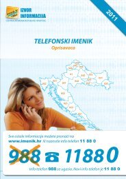 PREUZMITE telefonski Imenik Oprisavaca - Imenik.hr