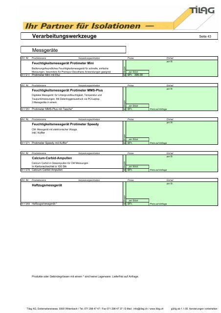 Stichwortverzeichnis A B C D - Tilag AG