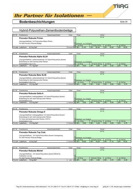 Stichwortverzeichnis A B C D - Tilag AG