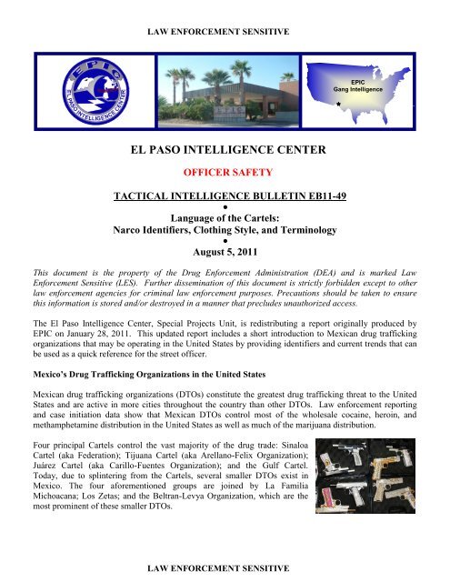 - EL PASO INTELLIGENCE CENTER - The 4:20 Group - Login