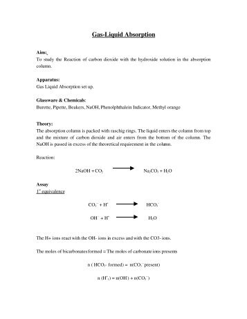 Gas Liquid Absorption manual (pdf)