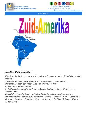 weetjes Zuid-Amerika: