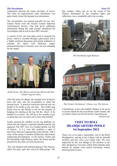 The Worshipful Company of Engineers The Swordsman Newsletter ...