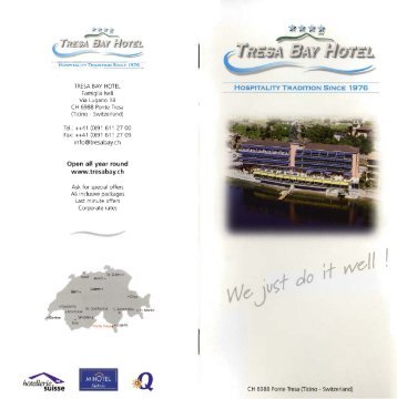 Page 1 TRESA BAY HOTEL Famiglia Iseli \/ia Lugano 18 CH 6988 ...