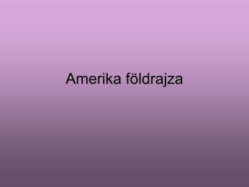 Amerika földrajza