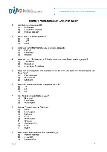 IKL Download Amerika-Quiz Musterfragebogen Antwortboegen - Dija