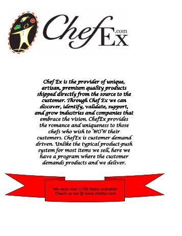 Chefex Catalog by Supplier 08-01-09.xlsx - Sysco Detroit LLC