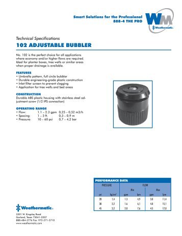 102 Adjustable Bubbler.pdf - Weathermatic