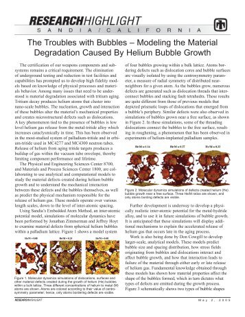 The Troubles with Bubbles – Modeling the Material ... - Lammps