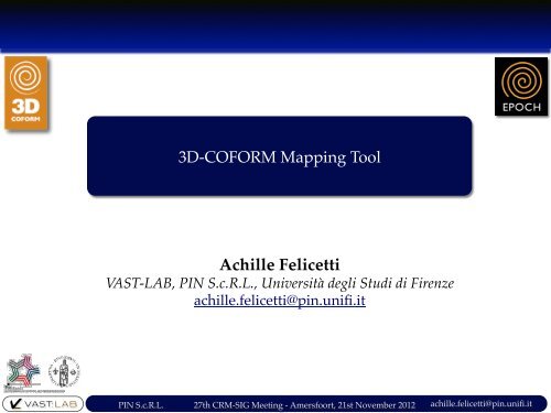 Achille Felicetti - The CIDOC CRM
