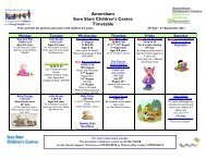 Amersham Sure Start Children's Centre Timetable