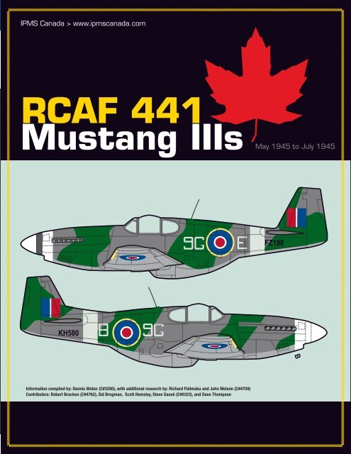 RCAF Mustang IIIs from May - July 1945 - IPMS Canada