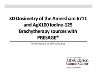 3D Dosimetry of the Amersham 6711 and AgX100 Iodine-125 ...