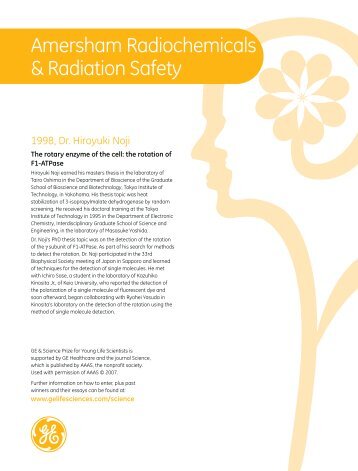 Amersham Radiochemicals & Radiation Safety - LKB
