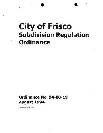 No. 94-08-19 - City of Frisco