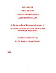 OUTLINES OF PARSI HISTORY ... - Ramiyar Karanjia.