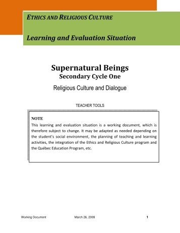 Supernatural Beings - Learn Quebec