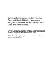 Catalog of resources available from the Deaf and - Atlantic County ...