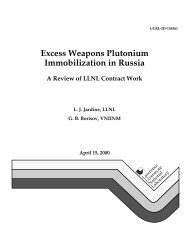 Excess Weapons Plutonium Immobilization in Russia