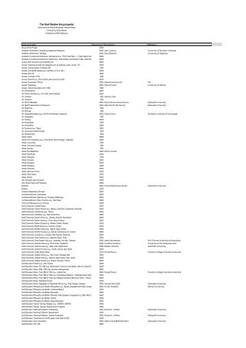 The Deaf Studies Encyclopedia