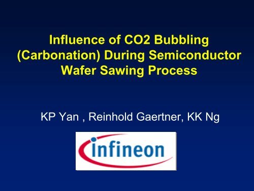 Influence of CO2 Bubbling (Carbonation) During Semiconductor Wafer