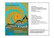 Why stock markets crash - ETH - Entrepreneurial Risks