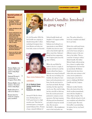 Rahul Gandhi: Involved in gang rape ?