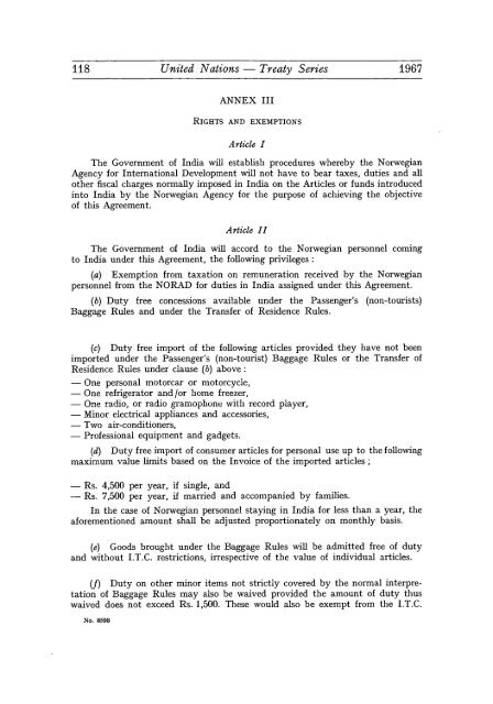 Treaty Series Recuei dens Traitds - United Nations Treaty Collection