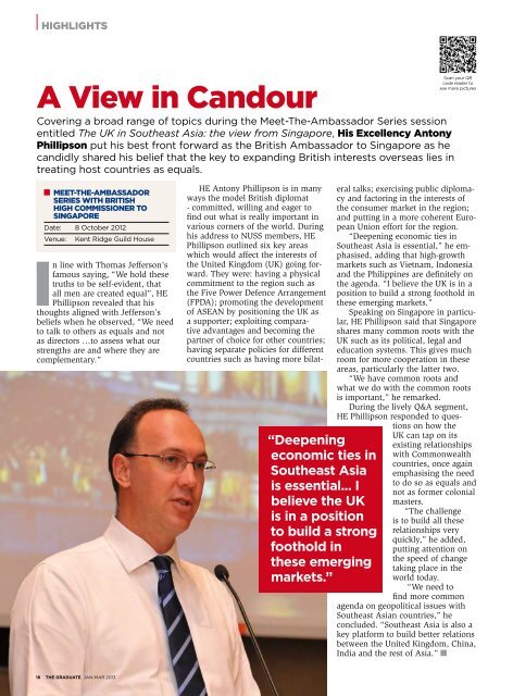 The view from singapore with British High Commissioner to ... - NUSS